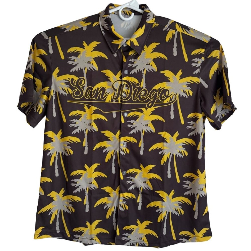 San Diego Hawaiian Shirt Mens Size 3XL Short Sleeve Button-Up XXXL SD